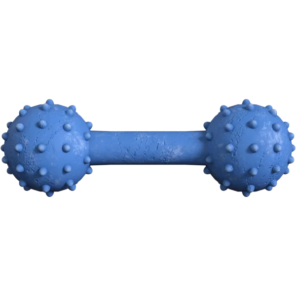 rubber dumbbell chew toy for dogs